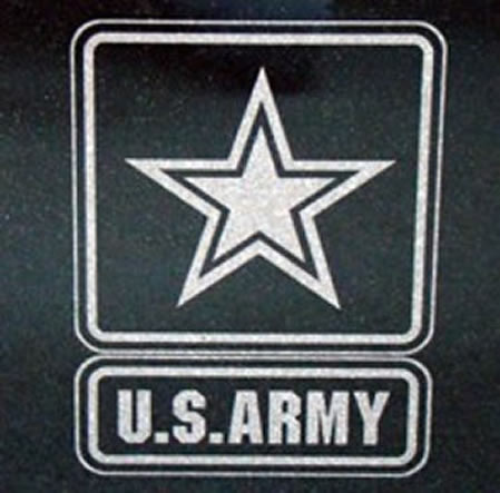 US Army Logo Engraved Granite Tile